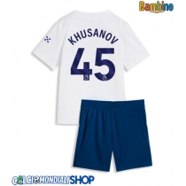 Maglie da calcio Manchester City Abdukodir Khusanov #45 Terza Maglia Bambino 2026-27 Manica Corta + Pantaloni corti)